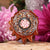 Pink Phoenix Orchid Glass with Silver Flower of Life