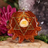 Mexican Fire Opal with Gold Merkaba and Back Om