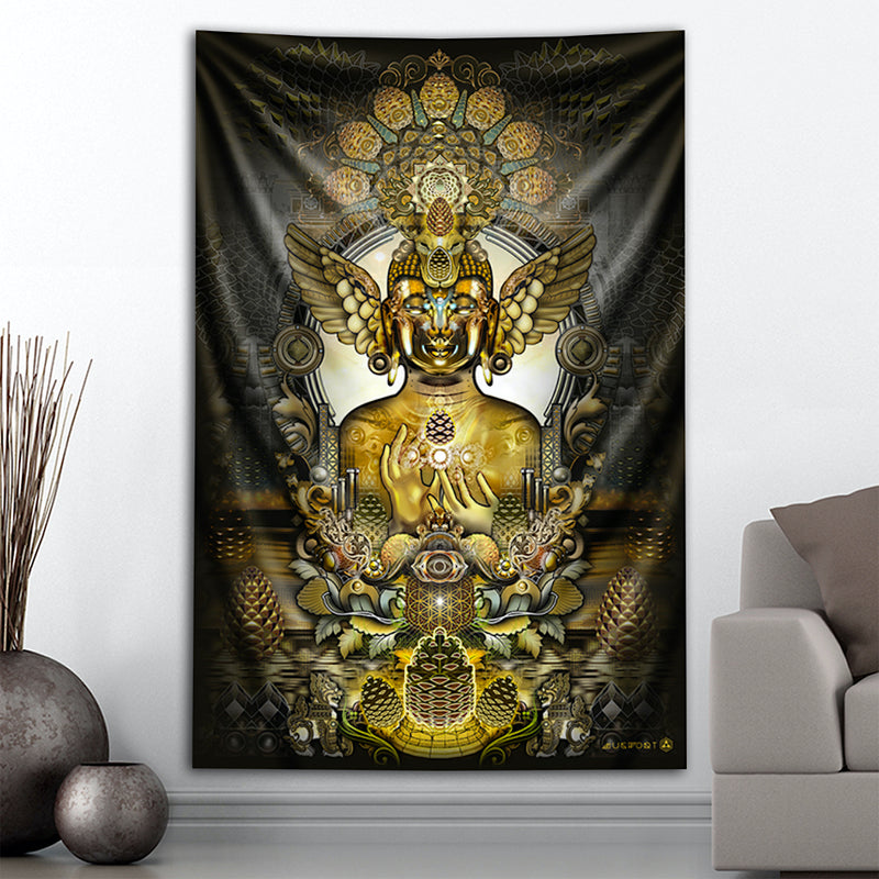 Pinecone Buddha Tapestry – Third Eye Pinecones